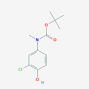 molecular formula C12H16ClNO3 B8034154 Tert-butyl N-(3-chloro-4-hydroxyphenyl)-N-methylcarbamate 