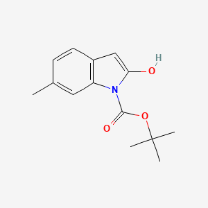 molecular formula C14H17NO3 B8034180 tert-butyl 2-hydroxy-6-methyl-1H-indole-1-carboxylate 