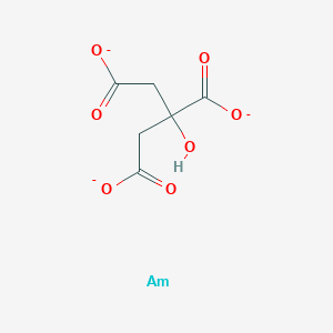 molecular formula C6H5AmO7-3 B080342 Americium citrate CAS No. 11078-88-9