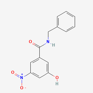 molecular formula C14H12N2O4 B8034330 N-Benzyl-3-hydroxy-5-nitrobenzamide 