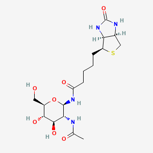 N-((2R,3R,4R,5S,6R)-3-Acetamido-4,5-dihydroxy-6-(hydroxymethyl)tetrahydro-2H-pyran-2-yl)-5-((3aS,4S,6aR)-2-oxohexahydro-1H-thieno[3,4-d]imidazol-4-yl)pentanamide