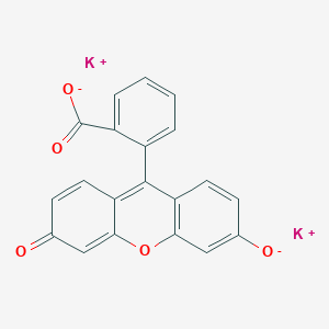 molecular formula C20H10K2O5 B8034746 dipotassium 9-(2-carboxylatophenyl)-3,6-dioxo-8aH-xanthen-8a-ide 