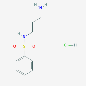 molecular formula C9H15ClN2O2S B8035071 N-(3-Aminopropyl)benzenesulfonamid HCl 