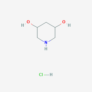molecular formula C5H12ClNO2 B8036215 Piperidine-3,5-diol hydrochloride 