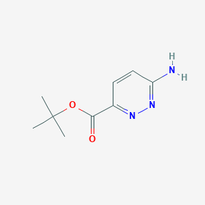 molecular formula C9H13N3O2 B8036411 Tert-butyl 6-aminopyridazine-3-carboxylate 