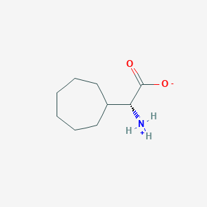 molecular formula C9H17NO2 B8036476 (2R)-2-azaniumyl-2-cycloheptylacetate 
