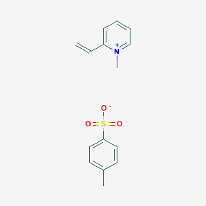 molecular formula C15H17NO3S B080365 Pyridinium, 2-ethenyl-1-methyl-, salt with 4-methylbenzenesulfonic acid (1:1) CAS No. 13624-14-1
