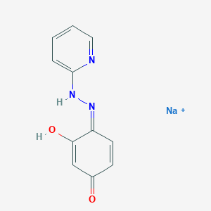 molecular formula C11H9N3NaO2+ B8036530 sodium;(4Z)-3-hydroxy-4-(pyridin-2-ylhydrazinylidene)cyclohexa-2,5-dien-1-one 
