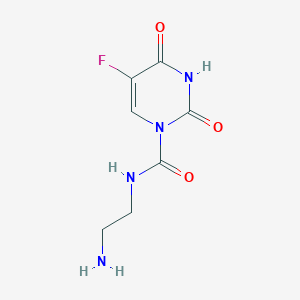molecular formula C7H9FN4O3 B8036533 N-(2-aminoethyl)-5-fluoro-2,4-dioxo-3,4-dihydropyrimidine-1(2H)-carboxamide 