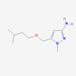 molecular formula C10H19N3O B8037258 1-methyl-5-[(3-methylbutoxy)methyl]-1H-pyrazol-3-amine 
