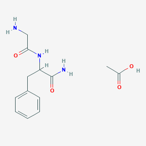 molecular formula C11H16ClN3O2 B080376 乙酰甘氨苯酰胺乙酸盐(1:1) CAS No. 13467-26-0