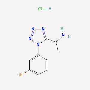 1-[1-(3-Bromophenyl)tetrazol-5-yl]ethanamine;hydrochloride