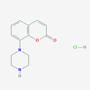 8-Piperazin-1-ylchromen-2-one;hydrochloride