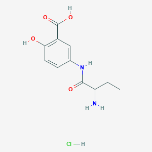 5-(2-Aminobutanoylamino)-2-hydroxybenzoic acid;hydrochloride