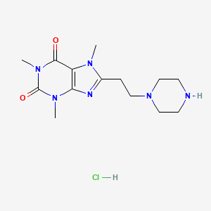 1,3,7-Trimethyl-8-(2-piperazin-1-ylethyl)purine-2,6-dione;hydrochloride