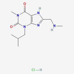 1-methyl-8-(methylaminomethyl)-3-(2-methylpropyl)-7H-purine-2,6-dione;hydrochloride