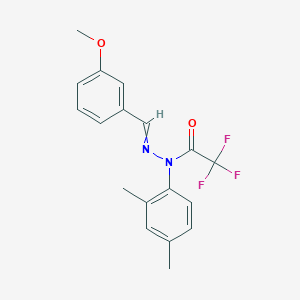 N-(2,4-dimethylphenyl)-2,2,2-trifluoro-N-[(3-methoxyphenyl)methylideneamino]acetamide