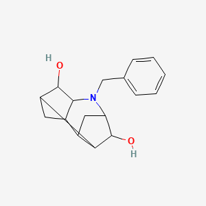 molecular formula C17H21NO2 B8037791 7-Benzyl-7-azatetracyclo[6.2.1.02,6.04,10]undecane-5,9-diol 