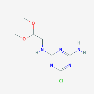 6-chloro-2-N-(2,2-dimethoxyethyl)-1,3,5-triazine-2,4-diamine