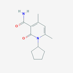 1-Cyclopentyl-4,6-dimethyl-2-oxopyridine-3-carboxamide