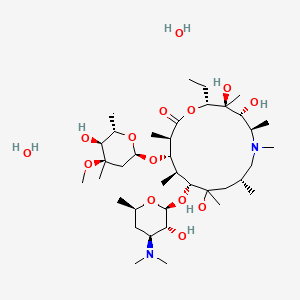 (2R,3S,4R,5R,8R,11R,12S,13S,14R)-11-[(2S,3R,4S,6R)-4-(dimethylamino)-3-hydroxy-6-methyloxan-2-yl]oxy-2-ethyl-3,4,10-trihydroxy-13-[(2R,4R,5S,6S)-5-hydroxy-4-methoxy-4,6-dimethyloxan-2-yl]oxy-3,5,6,8,10,12,14-heptamethyl-1-oxa-6-azacyclopentadecan-15-one;dihydrate