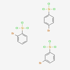 molecular formula C18H12Br3Cl9Si3 B8037873 Bromophenyltrichlorosilane (mixed isomers) 