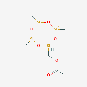 (4,4,6,6,8,8-Hexamethyl-1,3,5,7,2,4,6,8-tetraoxatetrasilocan-2-yl)methyl acetate