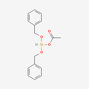 Bis(phenylmethoxy)silyl acetate