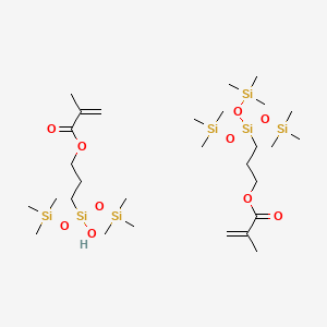 molecular formula C29H68O10Si7 B8038093 Methacryloxypropylbis(trimethylsiloxy)silanolmethacryloxypropyltris(trimethylsiloxy)silane mixture 