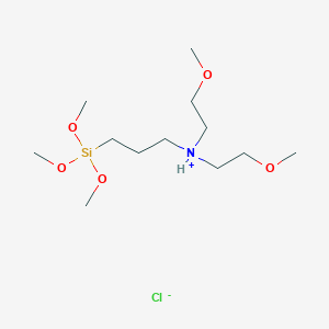 molecular formula C12H30ClNO5Si B8038097 Bis(2-methoxyethyl)-(3-trimethoxysilylpropyl)azanium;chloride 