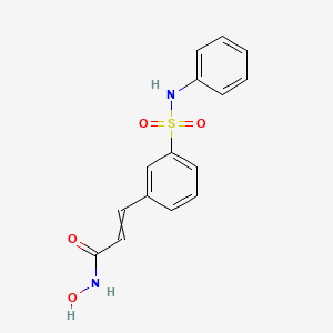 molecular formula C15H14N2O4S B8038141 2-Propenamide, N-hydroxy-3-[3-[(phenylamino)sulfonyl]phenyl]- 