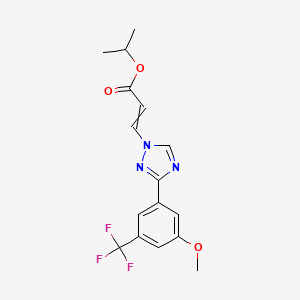 Propan-2-yl 3-[3-[3-methoxy-5-(trifluoromethyl)phenyl]-1,2,4-triazol-1-yl]prop-2-enoate