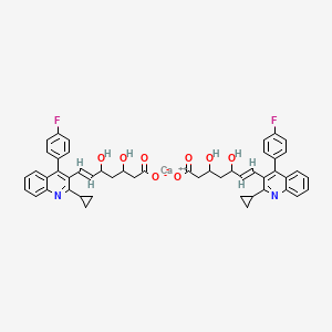 molecular formula C50H46CaF2N2O8 B8038171 calcium;(E)-7-[2-cyclopropyl-4-(4-fluorophenyl)quinolin-3-yl]-3,5-dihydroxyhept-6-enoate 