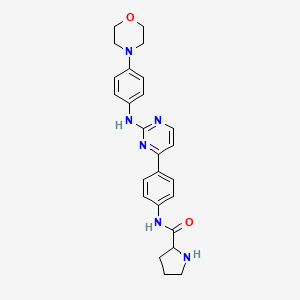 Pyrrolidine-2-carboxylic acid {4-[2-(4-morpholin-4-yl-phenylamino)-pyrimidin-4-yl]-phenyl}-amide