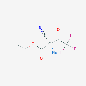 molecular formula C7H5F3NNaO3 B8038320 sodium;ethyl 2-cyano-4,4,4-trifluoro-3-oxobutanoate 