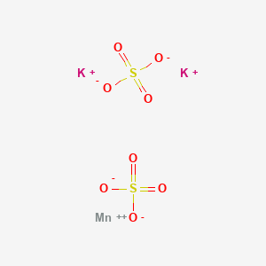 molecular formula K2MnO8S2 B080384 Manganese dipotassium bis(sulphate) CAS No. 13718-34-8