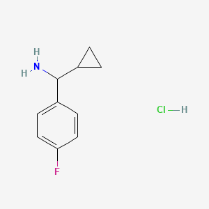 molecular formula C10H13ClFN B8038664 Cyclopropyl(4-fluorophenyl)methanamine hydrochloride 