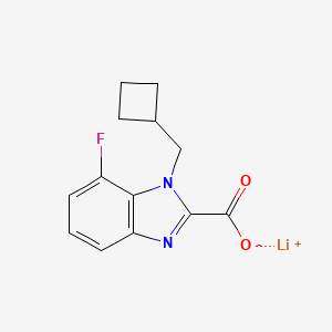 molecular formula C13H12FLiN2O2 B8038667 Lithium 1-(cyclobutylmethyl)-7-fluoro-1H-benzo[d]imidazole-2-carboxylate 