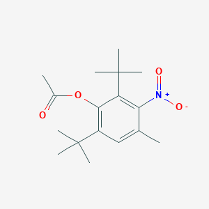 molecular formula C17H25NO4 B8038701 Phenol, 2,6-di-t-butyl-4-methyl-3-nitro-, acetate(ester) 