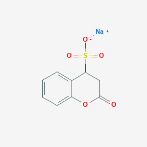 molecular formula C9H7NaO5S B8038720 Sodium;2-oxo-3,4-dihydrochromene-4-sulfonate 