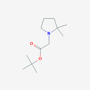 molecular formula C12H23NO2 B8038834 Tert-butyl 2-(2,2-dimethylpyrrolidin-1-yl)acetate 