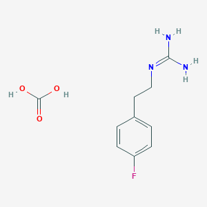 molecular formula C10H14FN3O3 B8038879 Carbonic acid;2-[2-(4-fluorophenyl)ethyl]guanidine 