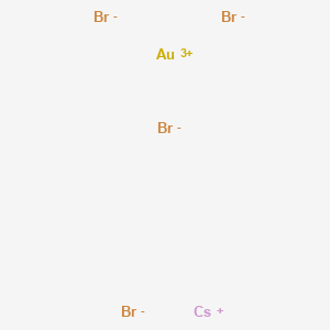 molecular formula C12H19Br4CsO2 B080391 Aurate(1-), tetrabromo-, cesium, (SP-4-1)- CAS No. 13682-59-2