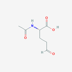 molecular formula C7H11NO4 B080392 (2S)-2-acetamido-5-oxopentanoic acid CAS No. 13074-21-0
