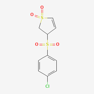 molecular formula C10H9ClO4S2 B8039248 3-(4-Chlorophenyl)sulfonyl-2,3-dihydrothiophene 1,1-dioxide 