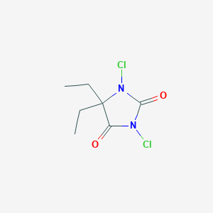 molecular formula C7H10Cl2N2O2 B080395 1,3-Dichloro-5,5-diethylimidazolidine-2,4-dione CAS No. 13057-77-7