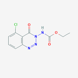 molecular formula C10H9ClN4O3 B8039591 ethyl N-(5-chloro-4-oxo-1,2,3-benzotriazin-3-yl)carbamate 