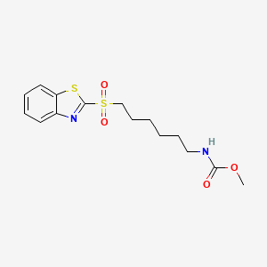 molecular formula C15H20N2O4S2 B8039883 methyl N-[6-(1,3-benzothiazol-2-ylsulfonyl)hexyl]carbamate 