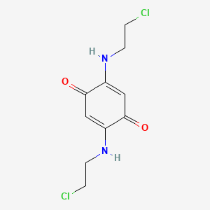 molecular formula C10H12Cl2N2O2 B8039973 p-Benzoquinone, 2,5-bis(di-2'-chloroethylamino)- CAS No. 23205-90-5