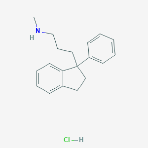 molecular formula C19H24ClN B080400 1-Indanpropylamine, N-methyl-1-phenyl-, hydrochloride CAS No. 13972-95-7